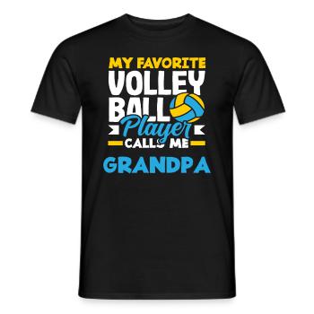 Mein Lieblings-Volleyballspieler Nennt Mich Opa - Männer T-Shirt - Schwarz - Vorne - AI Model Male 178 light (178cm)