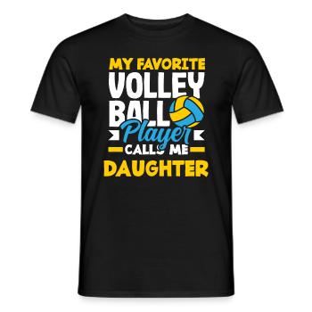 My favorite volleyball player names daughter - Men's T-Shirt - black - Front - AI Model Male 178 light (178cm)