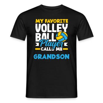 Mein Lieblings Volleyballspieler Nimmt Mich Enkel - Männer T-Shirt - Schwarz - Vorne - AI Model Male 178 light (178cm)