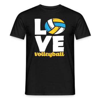 Love volleyball pure passion - Men's T-Shirt - black - Front - AI Model Male 178 light (178cm)