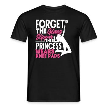 This princess plays volleyball - Men's T-Shirt - black - Front - AI Model Male 178 light (178cm)