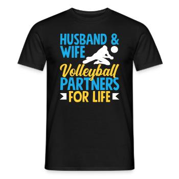 Partenaires de volley-ball pour la vie Couple - T-shirt homme - noir - Devant - AI Model Male 178 light (178cm)
