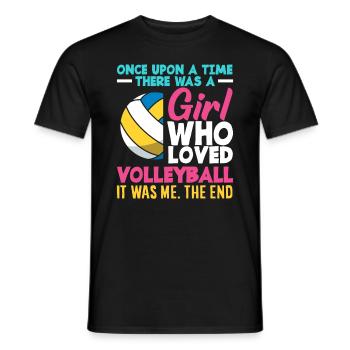 Girl Loved Volleyball It Was Me - Men's T-Shirt - black - Front - AI Model Male 178 light (178cm)