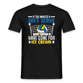 Volleyball Fans Spruch Eiscreme - Männer T-Shirt - Schwarz - Vorne - AI Model Male 178 light (178cm)