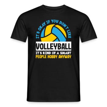 Volleybal is voor knappe koppen, zeg je - Heren T-shirt - zwart - Voor - AI Model Male 178 light (178cm)