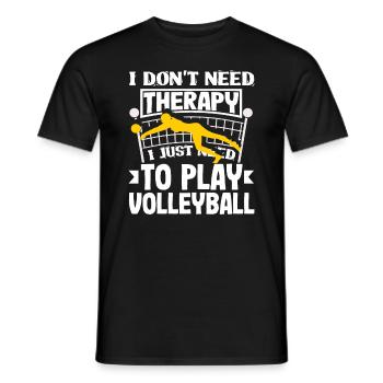 J’ai juste besoin de jouer au volley-ball - T-shirt homme - noir - Devant - AI Model Male 178 light (178cm)