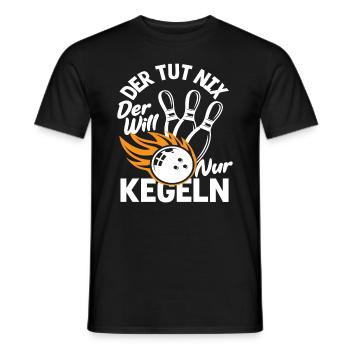 Il ne fait rien, il veut juste jouer au bowling. - T-shirt homme - noir - Devant - AI Model Male 178 light (178cm)
