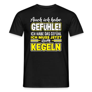 Auch Ich Habe Gefühle Zum Kegeln - Männer T-Shirt - Schwarz - Vorne - AI Model Male 178 light (178cm)