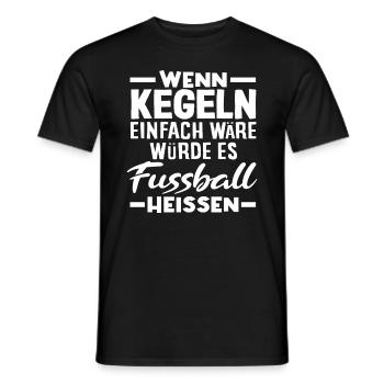Si le bowling était facile, on l’appellerait football - T-shirt homme - noir - Devant - AI Model Male 178 light (178cm)