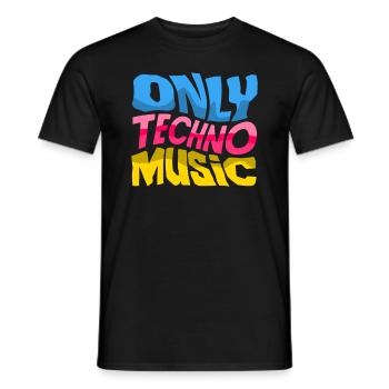 De la musique techno pour les amateurs de techno - T-shirt homme - noir - Devant - AI Model Male 178 light (178cm)