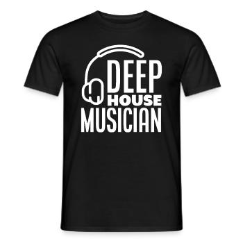 Techno Lover Deep House Musician - Männer T-Shirt - Schwarz - Vorne - AI Model Male 178 light (178cm)