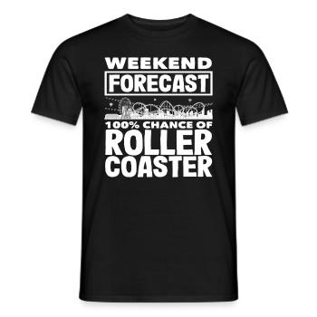 Roller Coaster Weekend Prediction - Men's T-Shirt - black - Front - AI Model Male 178 light (178cm)