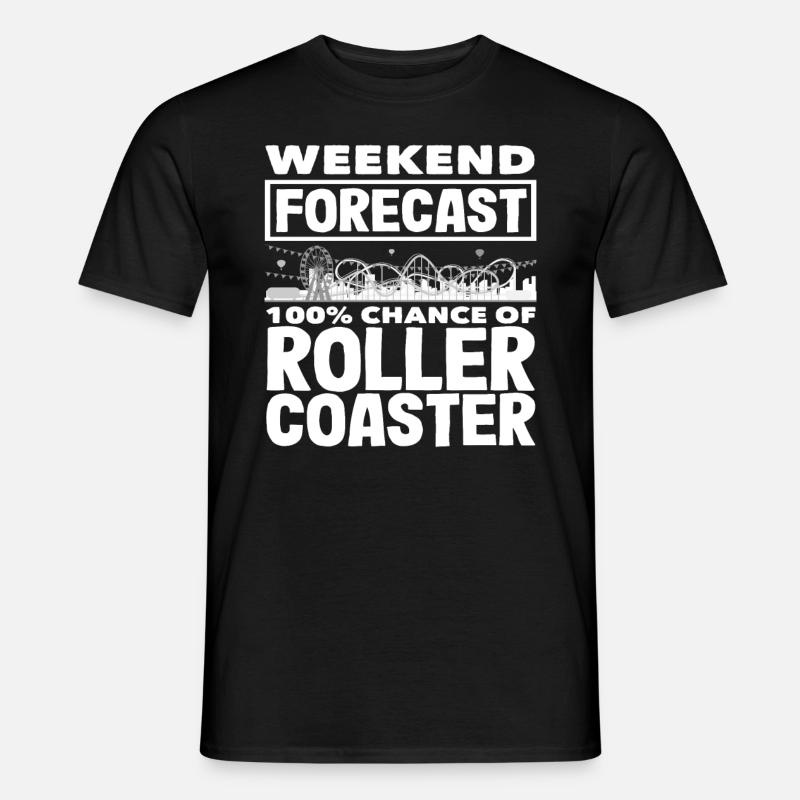 Roller Coaster Weekend Prediction - Men's T-Shirt - black