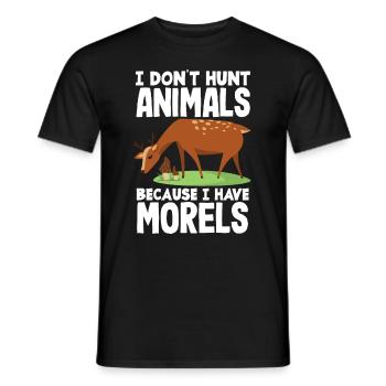 Pilzsammler Ich Jage Keine Tiere Mehr - Männer T-Shirt - Schwarz - Vorne - AI Model Male 178 light (178cm)