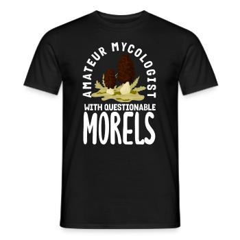 Pilzsammler Mit Fragwürdigen Morcheln - Männer T-Shirt - Schwarz - Vorne - AI Model Male 178 light (178cm)