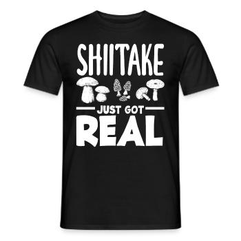 Le cueilleur de champignons Shiitake devient sérieux - T-shirt homme - noir - Devant - AI Model Male 178 light (178cm)