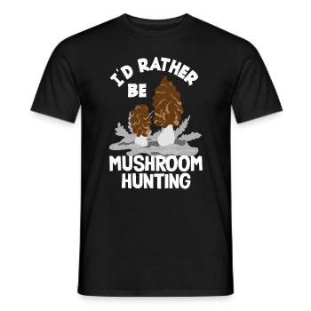 I'd rather be mushroom picking - Men's T-Shirt - black - Front - AI Model Male 178 light (178cm)