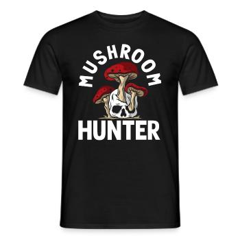Chasseur de champignons, Passionné, Chasseur de champignons, Aventure - T-shirt homme - noir - Devant - AI Model Male 178 light (178cm)