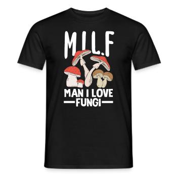 Pilzsammler Man I Love Fungi - Männer T-Shirt - Schwarz - Vorne - AI Model Male 178 light (178cm)