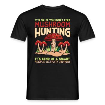 Pilzsammler Schlauer Leute Aktivität - Männer T-Shirt - Schwarz - Vorne - AI Model Male 178 light (178cm)