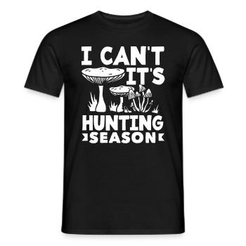 Pilzsammler Jagdsaison Ich Kann Nicht - Männer T-Shirt - Schwarz - Vorne - AI Model Male 178 light (178cm)