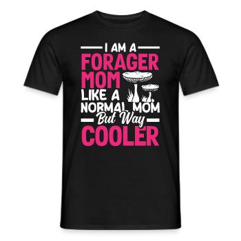 Pilzsammler Mama Cooler Als Normal - Männer T-Shirt - Schwarz - Vorne - AI Model Male 178 light (178cm)