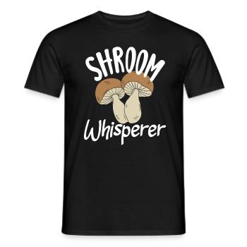 Mushroom Whisperer Mushroom Picker Art - Men's T-Shirt - black - Front - AI Model Male 178 light (178cm)