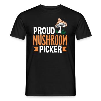 Fier cueilleur de champignons Amateur de champignons - T-shirt homme - noir - Devant - AI Model Male 178 light (178cm)