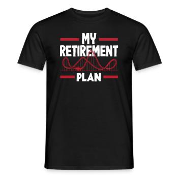L’aventure des montagnes russes de ma planification de la retraite - T-shirt homme - noir - Devant - AI Model Male 178 light (178cm)