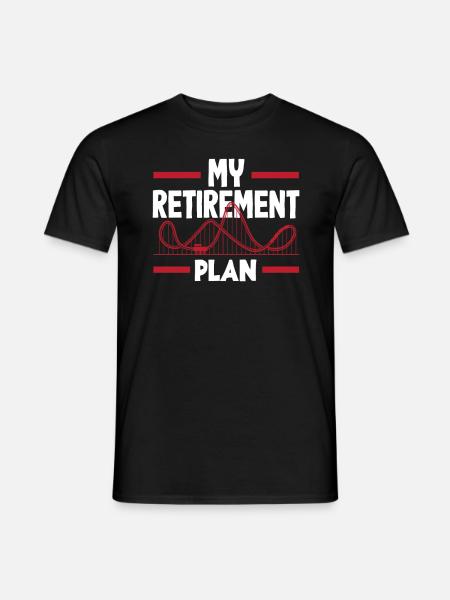 Meine Ruhestandsplanung Achterbahn Abenteuer - Männer T-Shirt - Schwarz