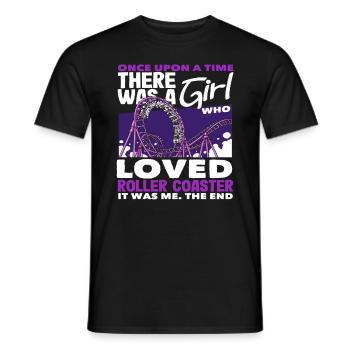 Il était une fois une fille qui aimait les montagnes russes - T-shirt homme - noir - Devant - AI Model Male 178 light (178cm)