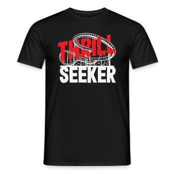 Thrill Seeker Roller Coaster Adventure - Men's T-Shirt - black - Front - AI Model Male 178 light (178cm)
