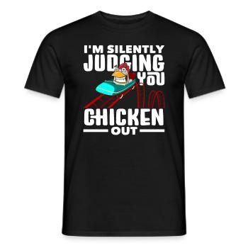 Montagnes russes amusantes Regardez votre poulet - T-shirt homme - noir - Devant - AI Model Male 178 light (178cm)
