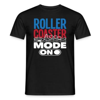 Mode montagnes russes activé pour les chasseurs d’adrénaline - T-shirt homme - noir - Devant - AI Model Male 178 light (178cm)