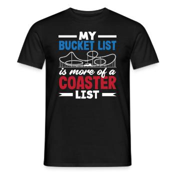 Meine Achterbahn Bucket List - Männer T-Shirt - Schwarz - Vorne - AI Model Male 178 light (178cm)
