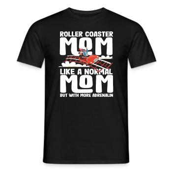 Montagnes russes maman plus d’adrénaline plaisir - T-shirt homme - noir - Devant - AI Model Male 178 light (178cm)