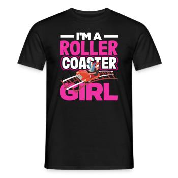Ich Bin Ein Achterbahn Mädchen - Männer T-Shirt - Schwarz - Vorne - AI Model Male 178 light (178cm)