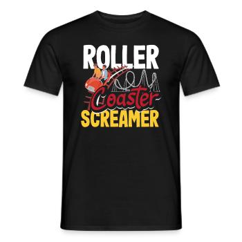 Montagnes russes Screaming Adventure - T-shirt homme - noir - Devant - AI Model Male 178 light (178cm)