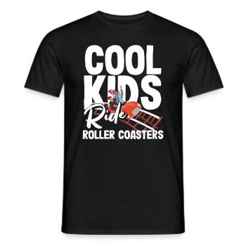 Cool kids ride montagnes russes - T-shirt homme - noir - Devant - AI Model Male 178 light (178cm)