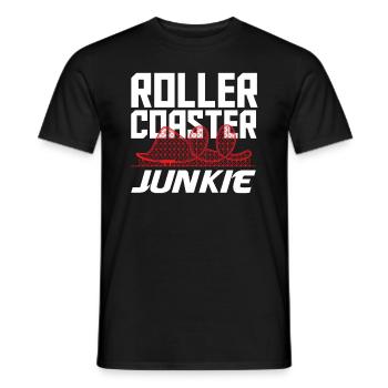 Achterbahn Junkie Adrenalin Liebhaber - Männer T-Shirt - Schwarz - Vorne - AI Model Male 178 light (178cm)