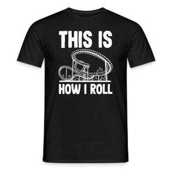 Montagnes russes C’est comme ça que je roule - T-shirt homme - noir - Devant - AI Model Male 178 light (178cm)