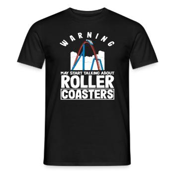 L’attention pourrait être de parler de montagnes russes - T-shirt homme - noir - Devant - AI Model Male 178 light (178cm)