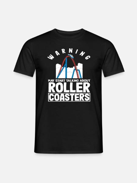 Attention might be talking about roller coasters - Men's T-Shirt - black