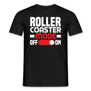 Achterbahn Modus Ein Aus Erleben - Männer T-Shirt - Schwarz - Vorne - AI Model Male 178 light (178cm)