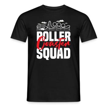 Roller Coaster Squad Adventure Love - Men's T-Shirt - black - Front - AI Model Male 178 light (178cm)