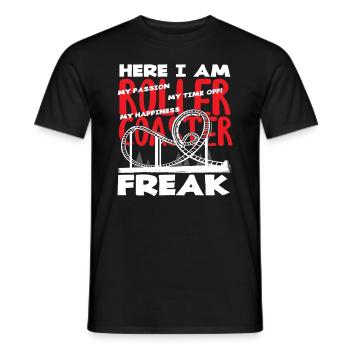 Montagnes russes Freak Passion Vacances Fun - T-shirt homme - noir - Devant - AI Model Male 178 light (178cm)