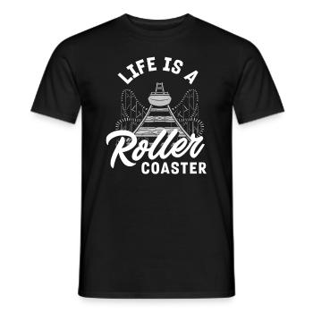 La vie est un tour de montagnes russes - T-shirt homme - noir - Devant - AI Model Male 178 light (178cm)