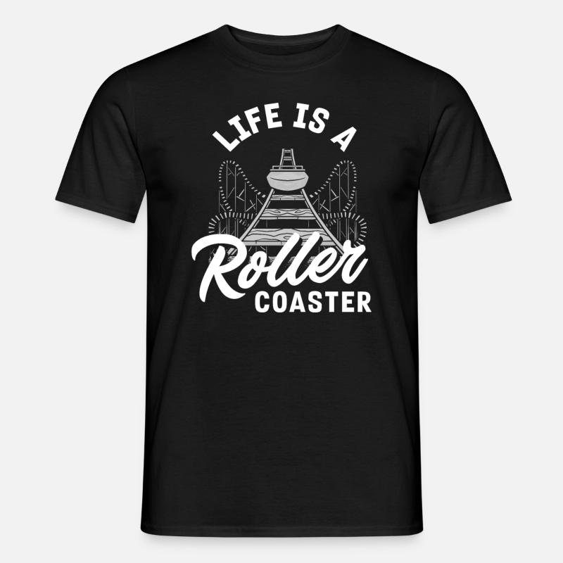 Leben Ist Eine Achterbahnfahrt - Männer T-Shirt - Schwarz