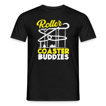 Roller Coaster Friends Adventure - Men's T-Shirt - black - Front - AI Model Male 178 light (178cm)