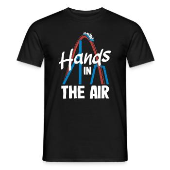 Hands In The Air Roller Coaster Adventure - T-shirt homme - noir - Devant - AI Model Male 178 light (178cm)
